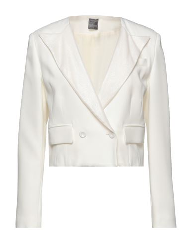Lorena Antoniazzi Woman Blazer Ivory Size 6 Viscose, Elastane, Silk In White