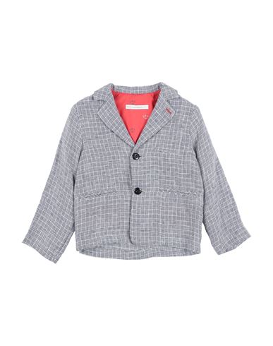 Grey Daniele Alessandrini Babies'  Toddler Boy Suit Jacket Blue Size 5 Linen