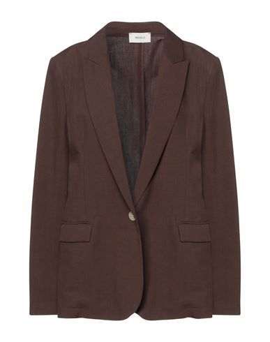 Vicolo Woman Blazer Brown Size M Viscose, Linen In Brown
