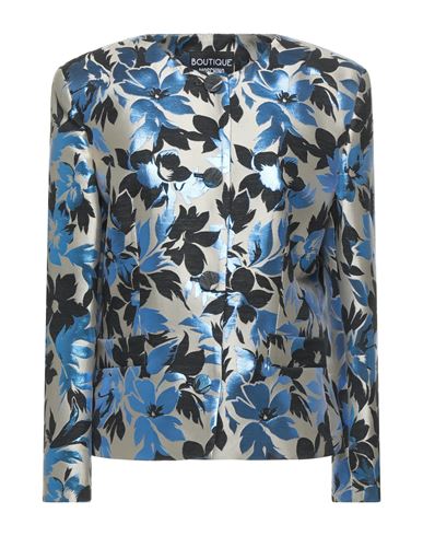 Boutique Moschino Woman Blazer Beige Size 6 Cotton, Polyester, Polyamide In Blue