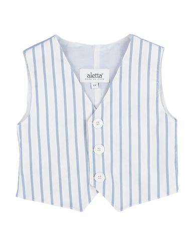 Aletta Babies'  Newborn Boy Vest Slate Blue Size 3 Viscose, Polyester, Polyamide, Elastane