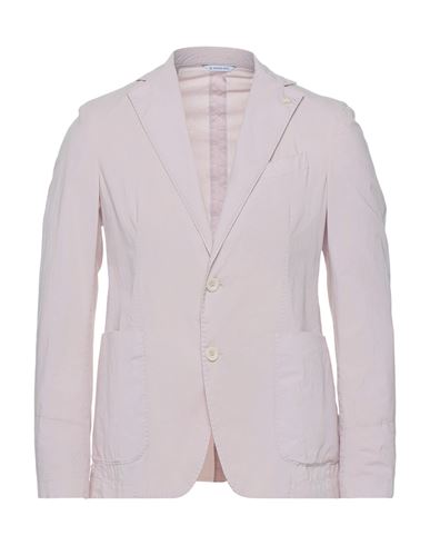 Manuel Ritz Man Suit Jacket Light Pink Size 40 Cotton, Elastane