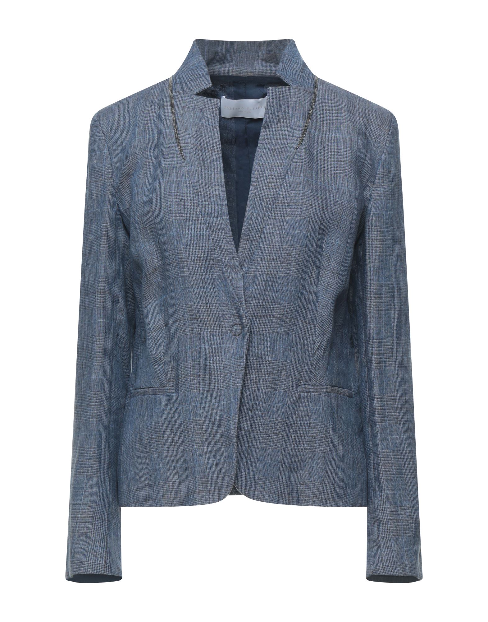 ジャケット FABIANA FILIPPI BLUE CASUAL JACKET Fabiana Filippi Blue Casual Jacket In Navy | ModeSens
