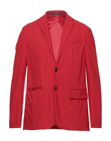 Valentino Garavani Man Blazer Red Size 38 Polyester, Virgin Wool, Elastane