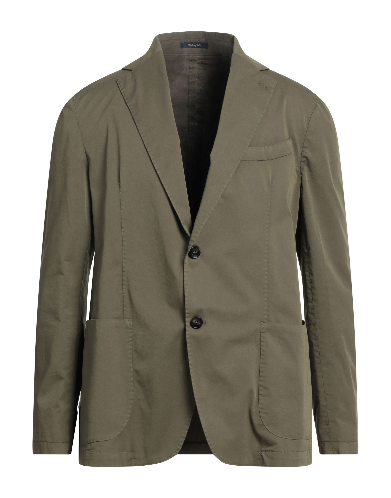 Galà Luxury Man Blazer Military Green Size 42 Cotton, Polyester, Elastane