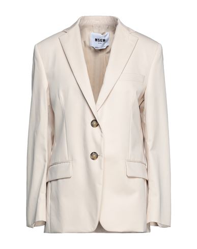 MSGM MSGM WOMAN SUIT JACKET BEIGE SIZE 4 COTTON