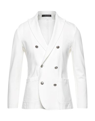 Jeordie's Man Suit Jacket White Size 40 Linen, Cotton, Polyester, Elastane