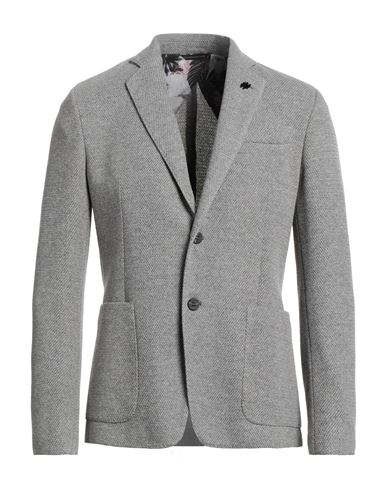 Alessandro Dell'acqua Man Blazer Grey Size 38 Cotton, Viscose, Polyester