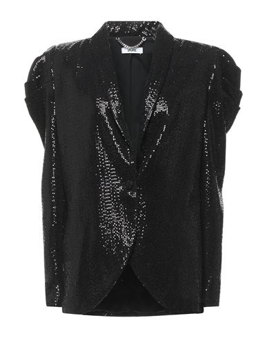Jijil Woman Blazer Black Size 10 Polyamide, Elastane, Metallic Fiber