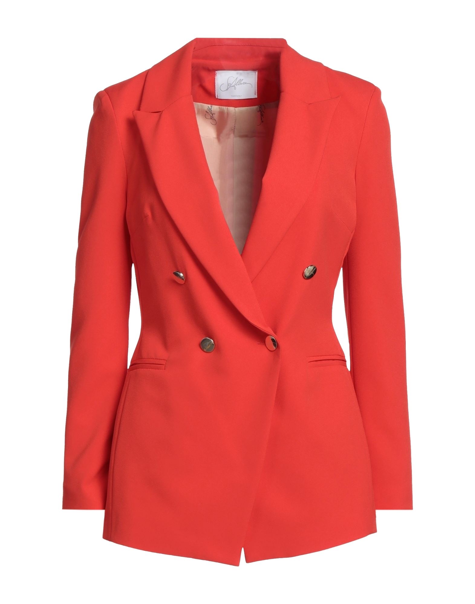 Soallure Suit Jackets In Tomato Red