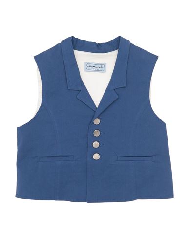 Mimisol Babies'  Toddler Boy Tailored Vest Blue Size 6 Cotton, Elastane