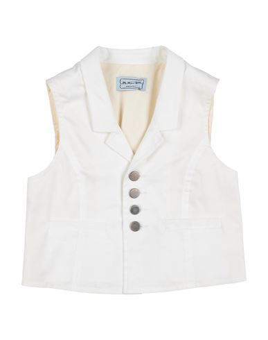 Mimisol Babies'  Toddler Boy Tailored Vest White Size 6 Cotton, Elastane