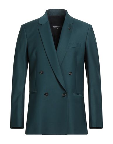 Man Blazer Deep teal Size 38 Polyester, Virgin Wool, Elastane