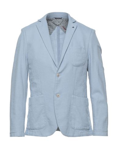 At.p.co At. P.co Man Suit Jacket Sky Blue Size 34 Cotton