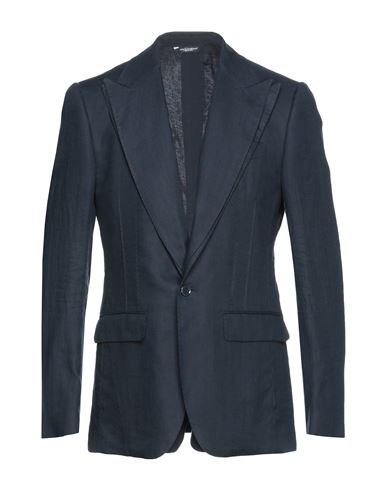 Dolce & Gabbana Man Blazer Midnight Blue Size 42 Linen