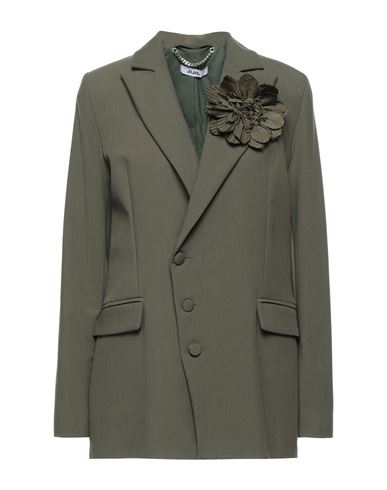 Jijil Woman Blazer Military Green Size 2 Polyester, Viscose, Elastane, Acetate, Pbt - Polybutylene T