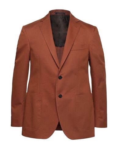 The Gigi Man Suit Jacket Rust Size 40 Cotton In Red