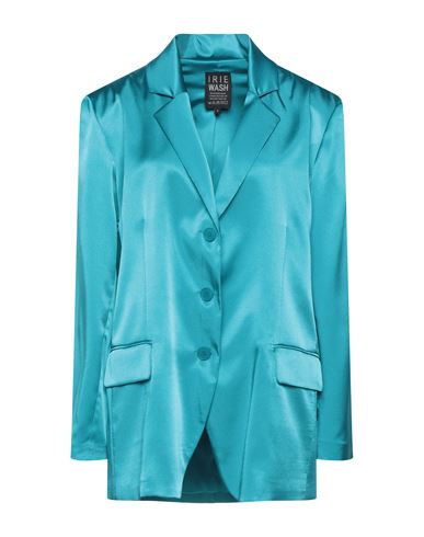 Irie Wash Irié Wash Woman Blazer Turquoise Size S Polyester In Blue
