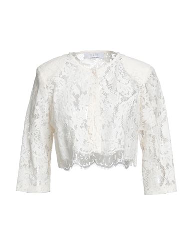 Kaos Woman Suit Jacket Ivory Size 6 Cotton, Polyamide, Viscose In White