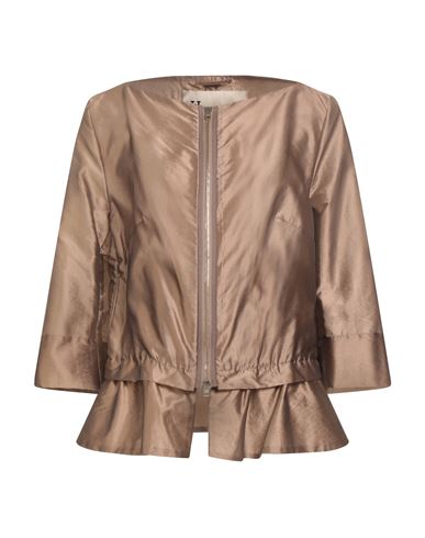 Herno Woman Jacket Brown Size 6 Polyester, Silk