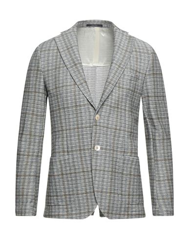 Paoloni Man Blazer Grey Size 42 Cotton, Polyester