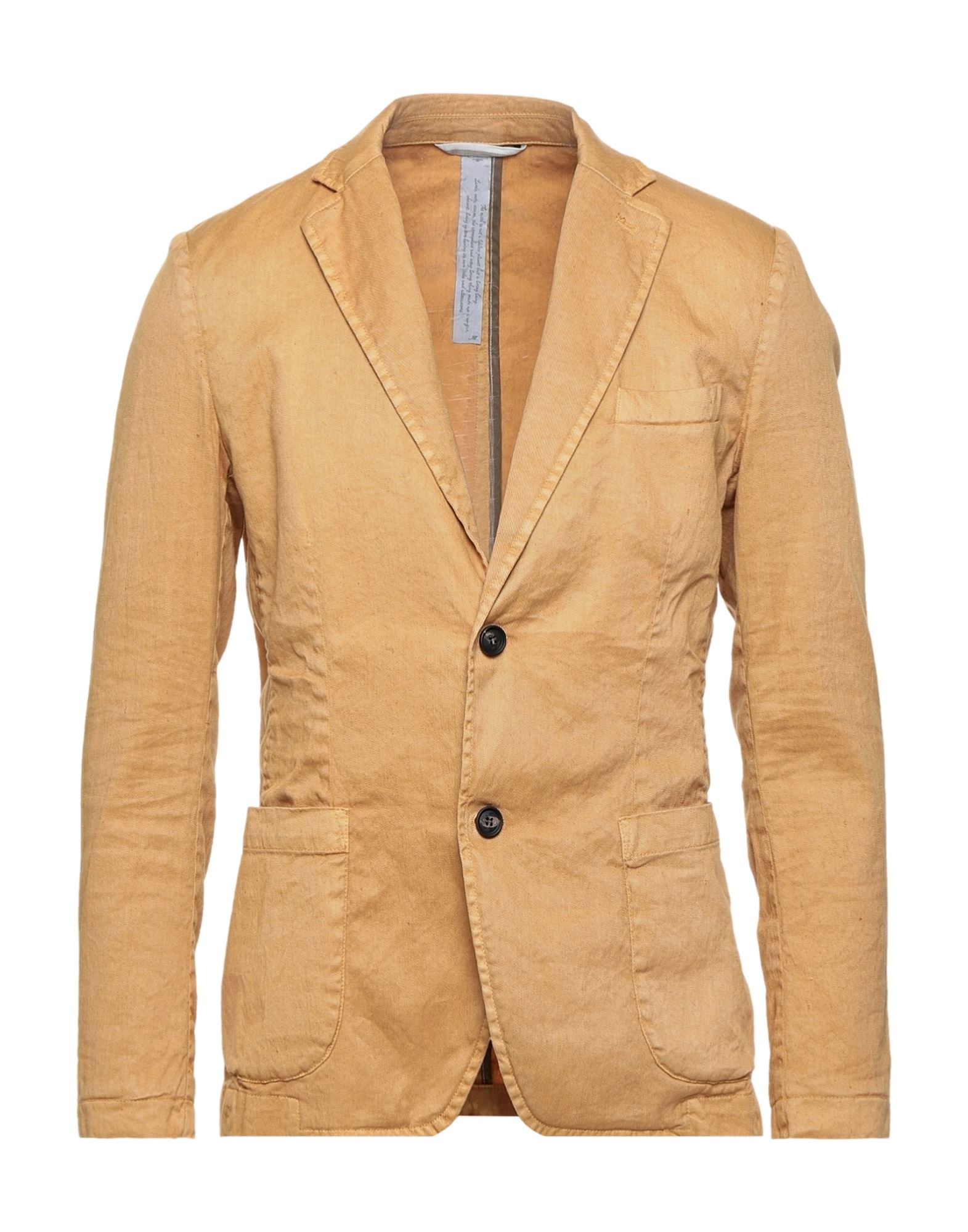 Mason's Man Suit Jacket Ocher Size 36 Linen, Cotton, Elastane In Yellow