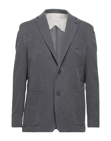 Barbati Man Suit Jacket Azure Size 38 Cotton, Polyester In Blue