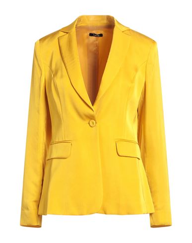 Hanita Woman Blazer Ocher Size 4 Polyester, Elastane In Yellow