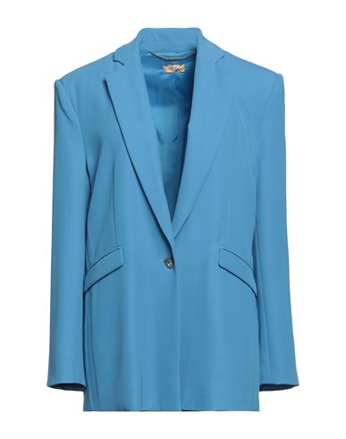 Liu •jo Woman Blazer Azure Size 8 Polyester, Elastane In Blue