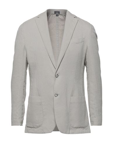 Man Blazer Light grey Size 42 Cotton, Ramie