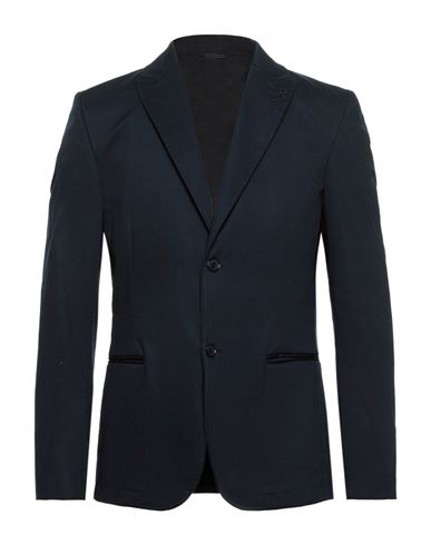 Grey Daniele Alessandrini Man Blazer Midnight Blue Size 40 Cotton, Elastane