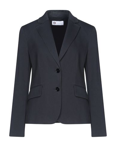 Diana Gallesi Woman Suit Jacket Midnight Blue Size 12 Cotton, Viscose, Elastane