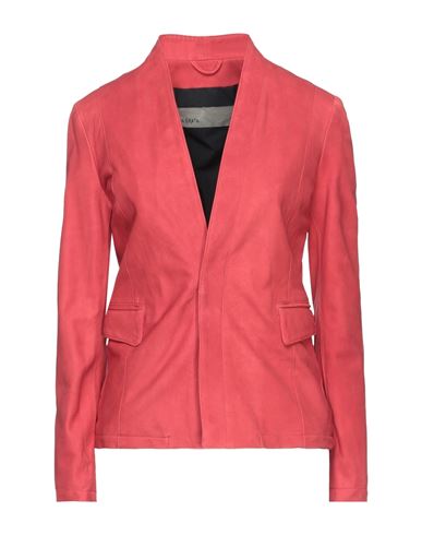 Woman Blazer Red Size 6 Soft Leather