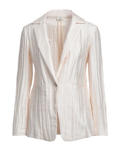 Shop Rebel Queen By Liu •jo Rebel Queen Woman Blazer Ivory Size S Linen, Viscose, Polyester In White