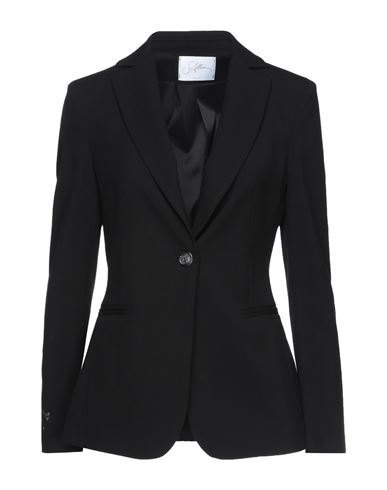 Soallure Woman Blazer Black Size 4 Polyester, Viscose, Elastane