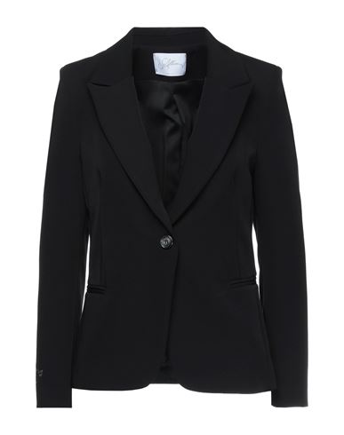 Soallure Woman Suit Jacket Black Size 10 Polyester, Elastane
