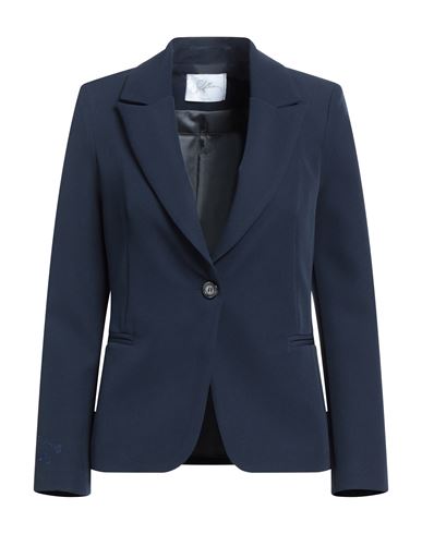 Soallure Woman Suit Jacket Midnight Blue Size 2 Polyester, Elastane