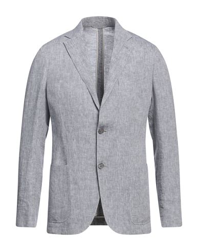 Zegna Man Suit Jacket Slate Blue Size 38 Linen