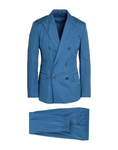 Dolce & Gabbana Man Suit Slate Blue Size 44 Cotton
