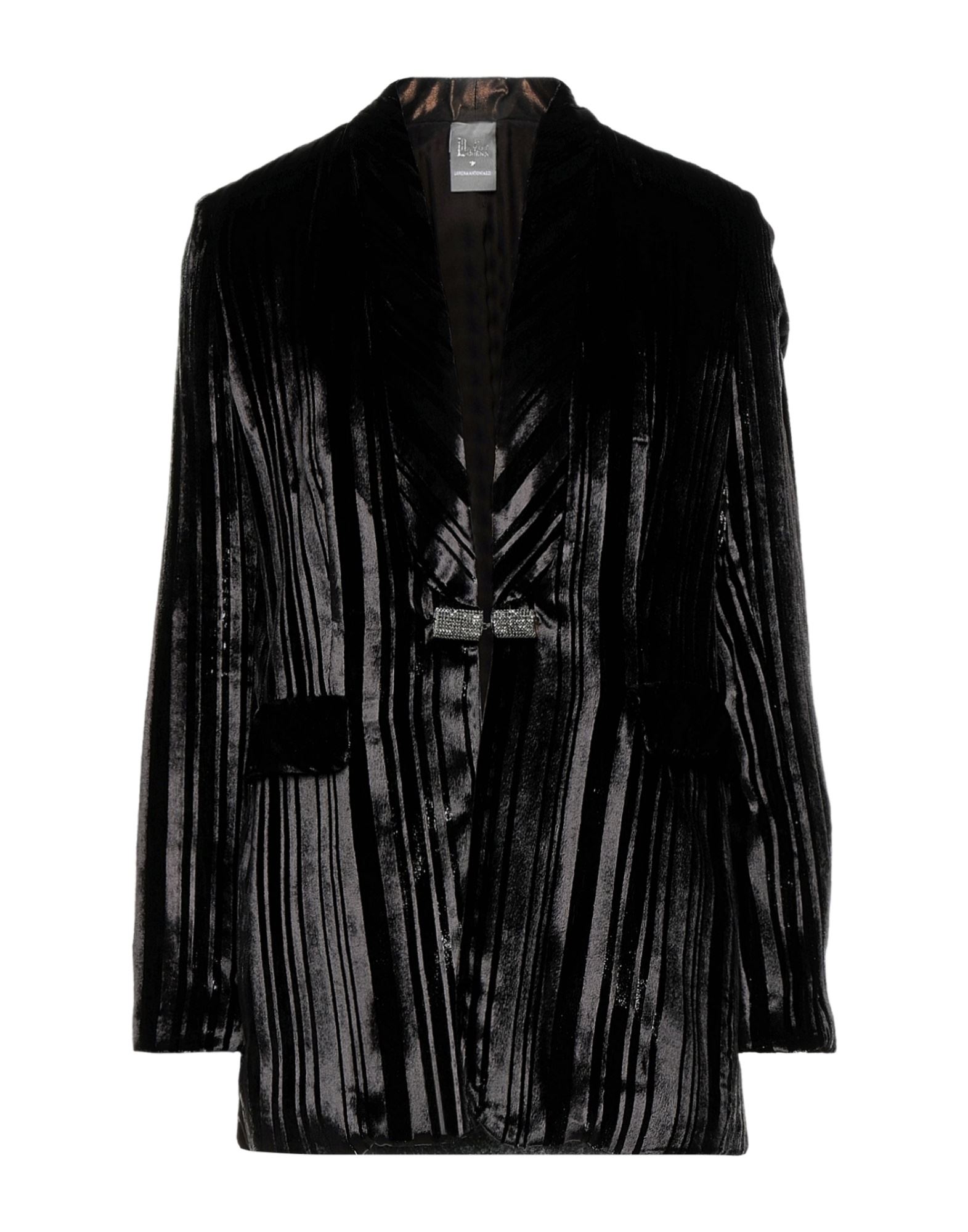 Shop Lorena Hayot By Lorena Antoniazzi Woman Blazer Black Size 6 Viscose, Nylon, Silk