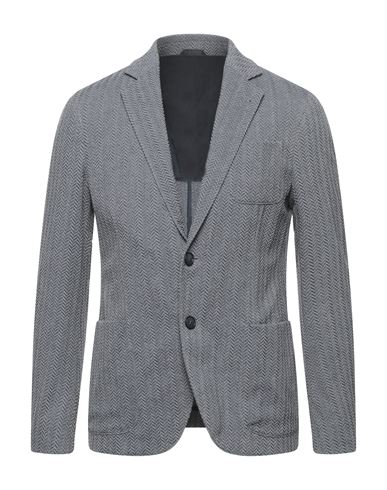Shop Giorgio Armani Man Blazer Grey Size 42 Polyamide, Viscose, Cotton, Elastane