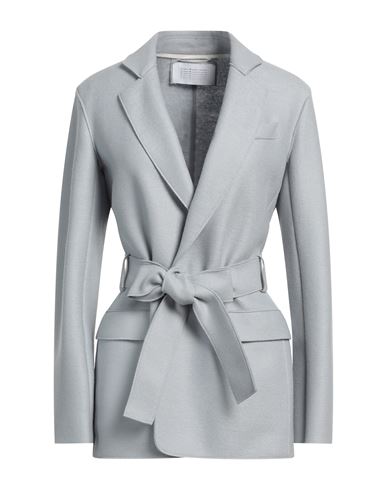 Harris Wharf London Woman Suit Jacket Sky Blue Size 6 Textile Fibers