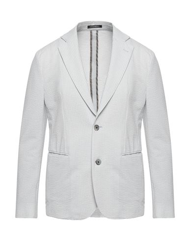 Emporio Armani Man Blazer Light Grey Size 40 Cotton, Polyester