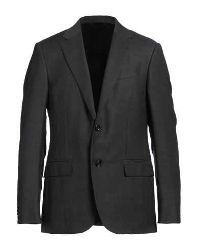Zegna Man Blazer Charcoal Size 46 Wool, Silk In Grey