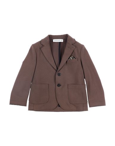 Manuel Ritz Toddler Boy Blazer Brown Size 4 Cotton, Elastane In Brown