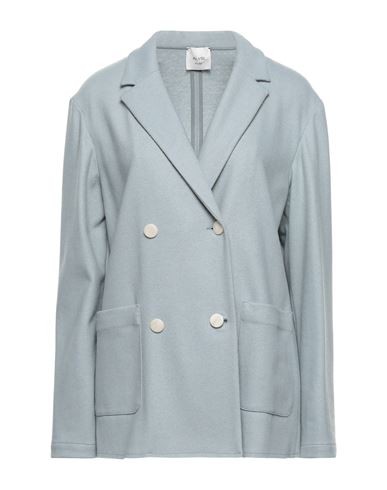 Alysi Woman Suit Jacket Sky Blue Size 6 Virgin Wool, Polyamide