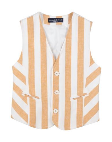 Manuell & Frank Toddler Boy Tailored Vest Mustard Size 6 Viscose, Linen In Yellow