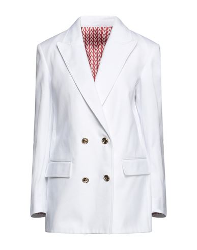 Shop Valentino Garavani Woman Blazer White Size 8 Cotton, Polyester