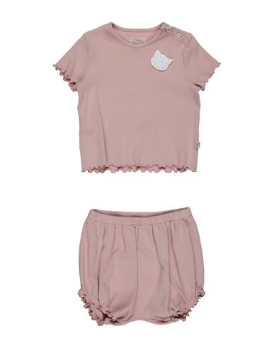 Teddy & Minou Babies'  Toddler Girl Co-ord Blush Size 3 Cotton, Elastane In Pink