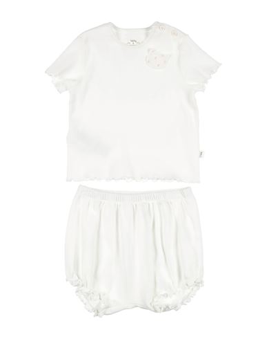 Teddy & Minou Babies'  Toddler Girl Co-ord White Size 3 Cotton, Elastane